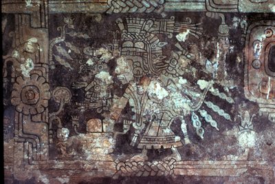 The Goddess Ixchel, Interior of the Temple of the Frescoes, Maya Late Post-Classic Period, Tulum, Yucatan Peninsula, Mexico by Unknown